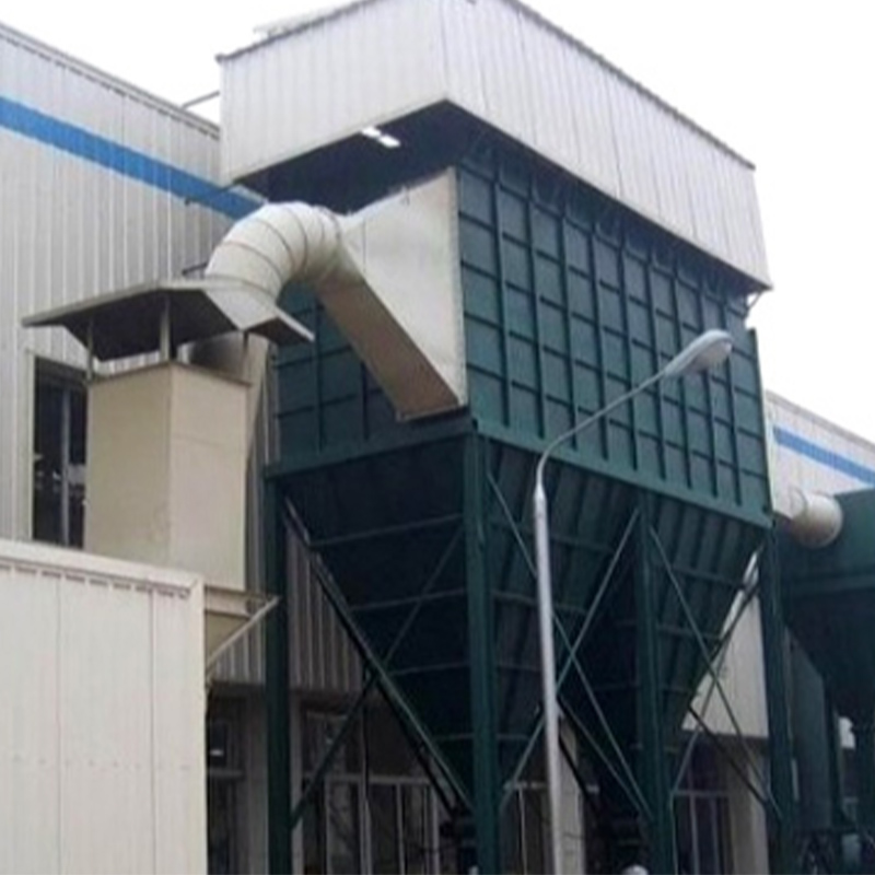 Negativt tryk tilbageblæsende pose støvsamler